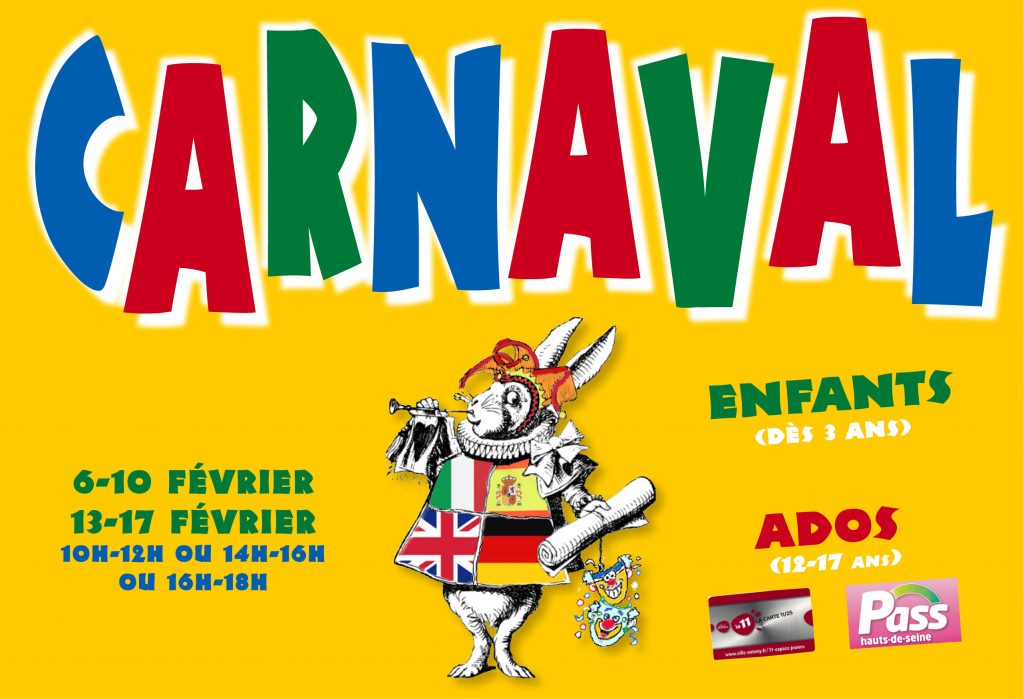 Vacances de février : CARNAVAL !!! - Cour des marguerites